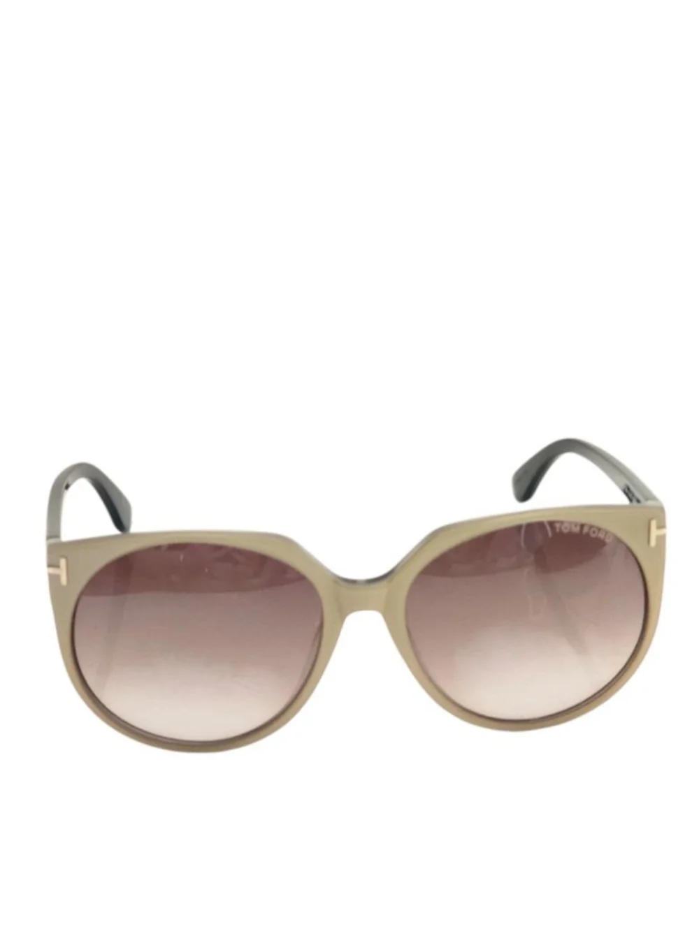 TOM‎ FORD Agatha TF370 Sunglasses Beige Brown Blue 56 mm